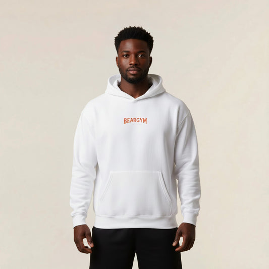 Aggressive Gym Animal Hoodie — Cartoon Powerfront & Back Design